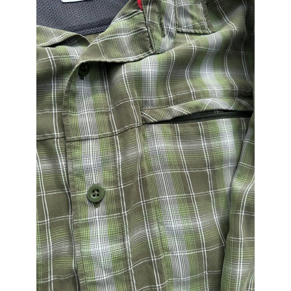 The North Face Button Shirt XL Green Plaid Modal Poly Long Sleeve Extra Large - Picture 5 of 7